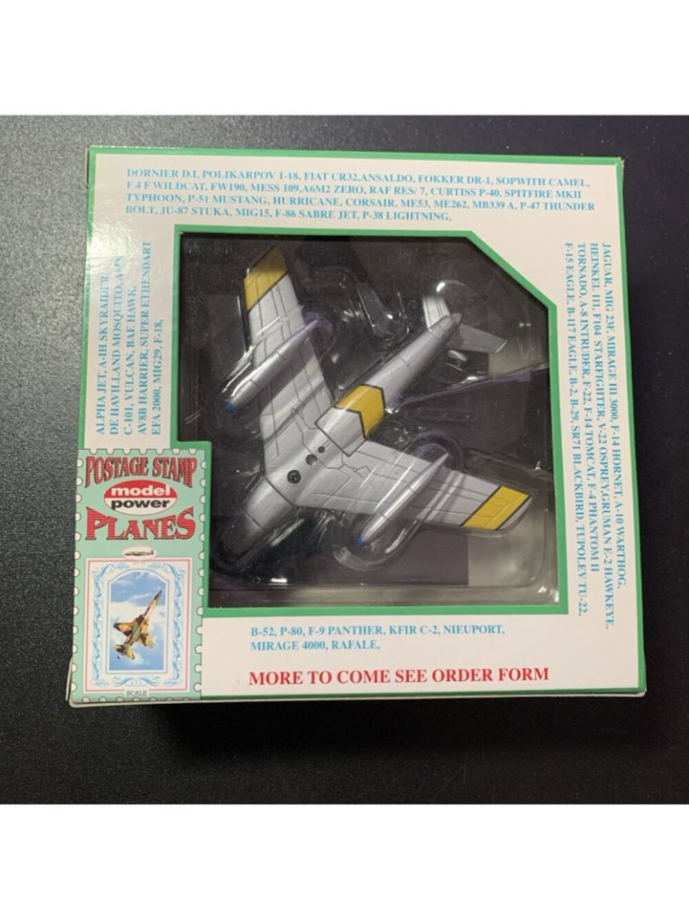 Model Power 5361-1 F-86 Sabre Jet 1:100 Diecast Postage Stamp Plane NIB Vtg - Picture 3 of 7
